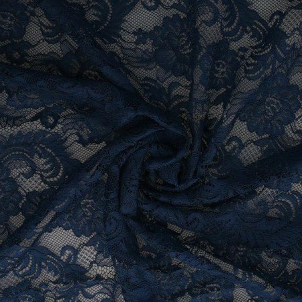 Baumwoll Nylon Spitze Marineblau